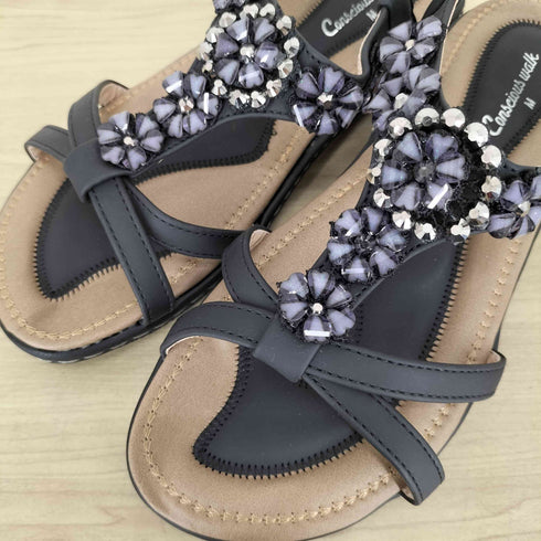 Conscious walk コンシャスウォーク ペタルサンダル レディース M