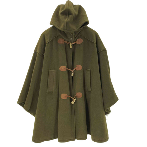 マレーラ MARELLA MADE IN ITALY イタリア製 白タグ バージン ウール ダッフル ポンチョ コート レディース EUR:40
