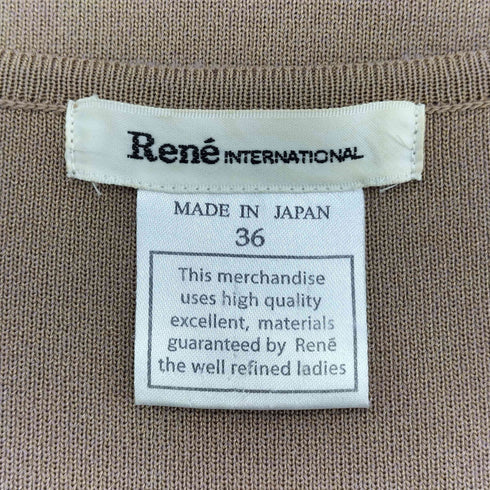 ルネ Rene アセテート ナイロン ニット ノースリーブ ワンピース レディース JPN:36