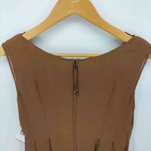 フォクシー FOXEY シアー プリーツ ノースリーブ ワンピース レディース JPN:38