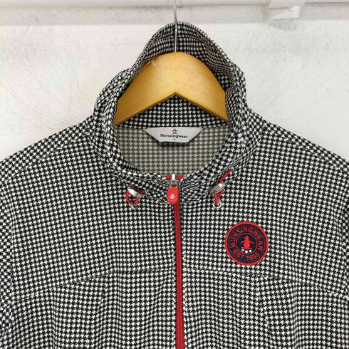 マンシングウェア Munsingwear 千鳥格子 ラインストーン ジップアップジャケット レディース import:L