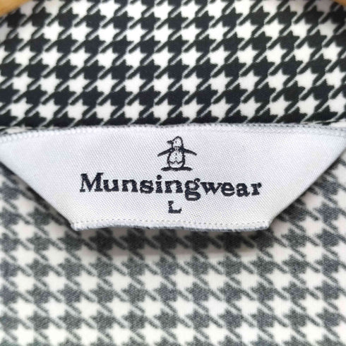 マンシングウェア Munsingwear 千鳥格子 ラインストーン ジップアップジャケット レディース import:L
