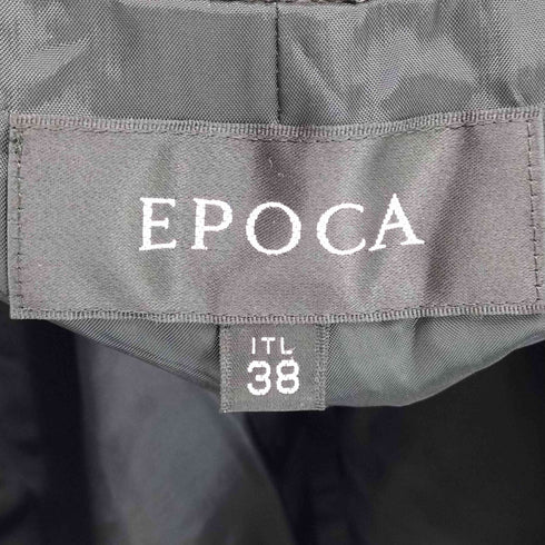 エポカ Epoca シルク混 チュール ツイード ノーカラージャケット フリルスカート レディース 38/40