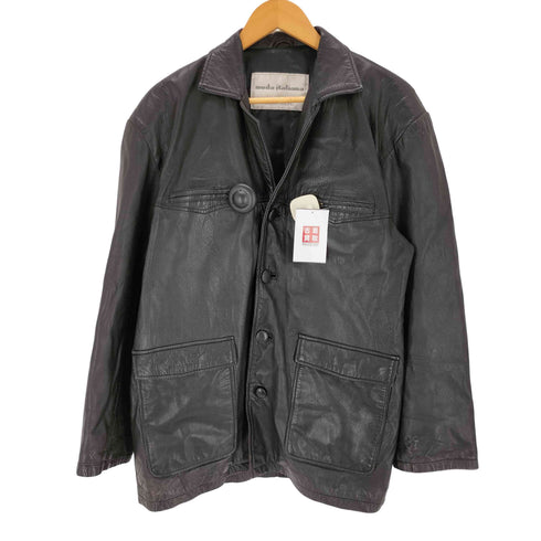 moda italiana モーダ イタリアーナ LAMB LEATHER ラムレザージャケット メンズ M