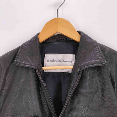 moda italiana モーダ イタリアーナ LAMB LEATHER ラムレザージャケット メンズ M