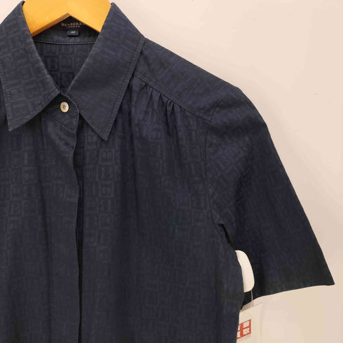 バーバリーロンドン BURBERRY LONDON B LOGO 総柄 S/S シャツ ワンピース レディース EUR:40
