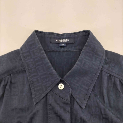 バーバリーロンドン BURBERRY LONDON B LOGO 総柄 S/S シャツ ワンピース レディース EUR:40
