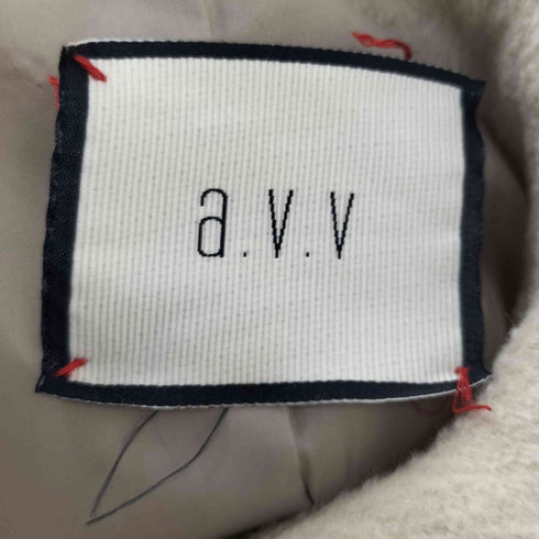 アーヴェヴェ a.v.v Aラインステンカラーミドルコート レディース