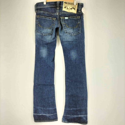 ロデオクラウンズ RODEO CROWNS 00S デザインステッチ ローライズ ブーツカット フレアデニムパンツ レディース US:26-27