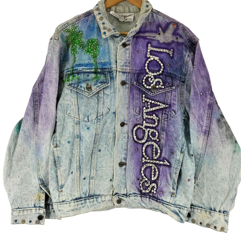 Tony Alamo Nashville 80S LOS ANGELES ラインストーンデザイン デニムジャケット メンズ import:S