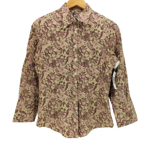 ブルックスブラザーズ BROOKS BROTHERS フローラル コットン シルク L/S シャツ レディース US:4