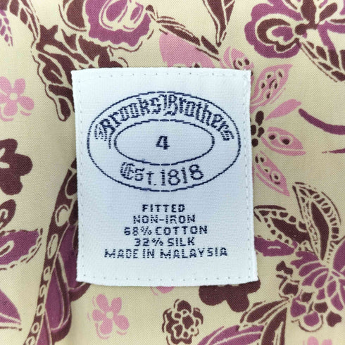 ブルックスブラザーズ BROOKS BROTHERS フローラル コットン シルク L/S シャツ レディース US:4