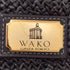 ワコー WAKO 異素材 編み込み プレート ハンドバッグ レディース