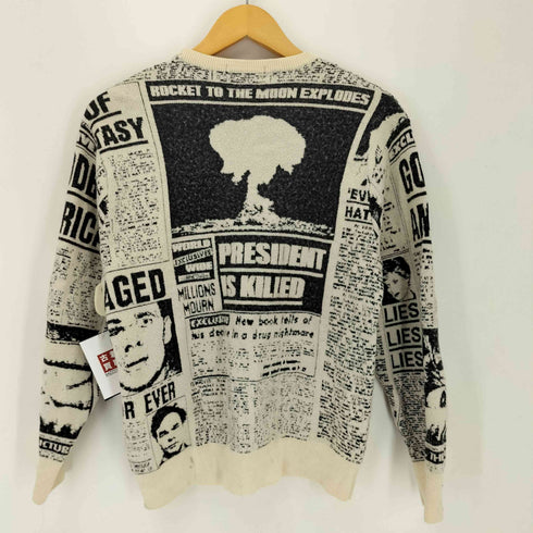 シュプリーム Supreme 18AW Newspaper print Sweater ニュースプリントセーター メンズ import:L