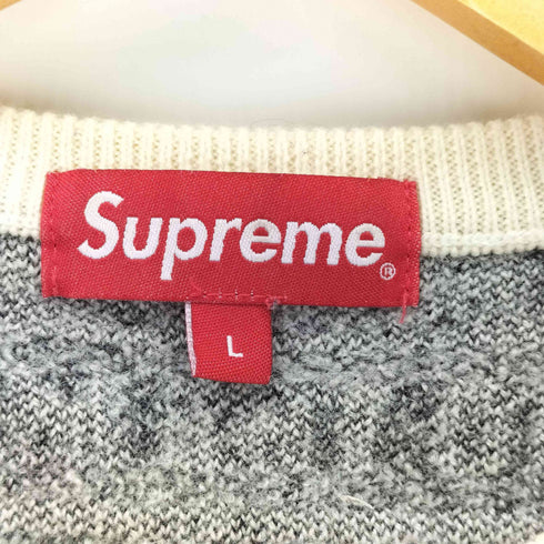 シュプリーム Supreme 18AW Newspaper print Sweater ニュースプリントセーター メンズ import:L
