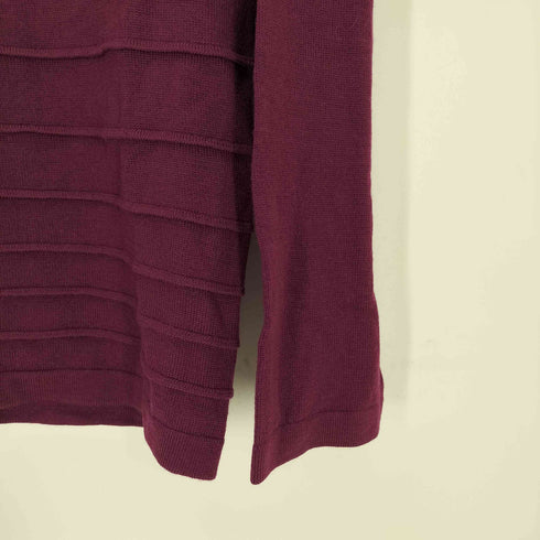 シーケーカルバンクライン ck Calvin Klein ボーダーデザインVネックニット レディース import:L