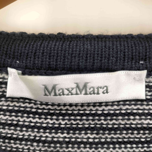 マックスマーラ MAX MARA タッセル ボーダー ボートネックニット レディース