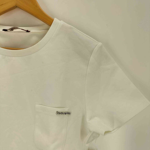 マックスマーラステュディオ MAX MARA STUDIO ラインストーン装飾 ストレッチ 半袖カットソー レディース