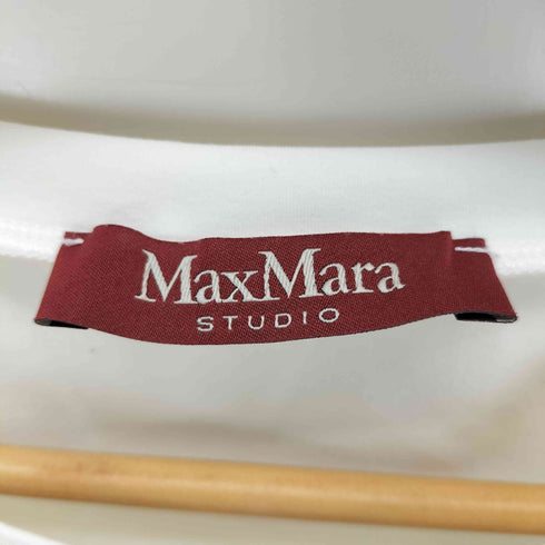 マックスマーラステュディオ MAX MARA STUDIO ラインストーン装飾 ストレッチ 半袖カットソー レディース