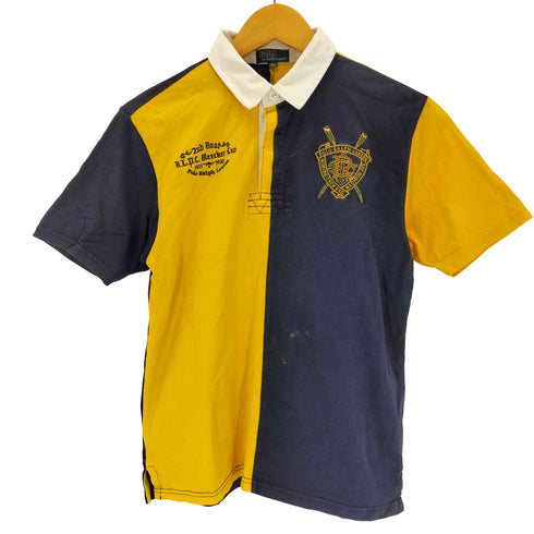 ポロラルフローレン POLO RALPH LAUREN エンブレム刺繍 バイカラー ポロシャツ レディース 160