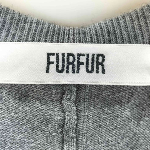 ファーファー furfur ニット Vネック ロング ワンピース レディース FREE