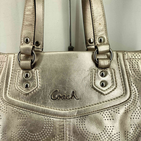 コーチ COACH レザー オプアート トートバッグ ハンドバッグ leather opart tote bag hand bag レディース