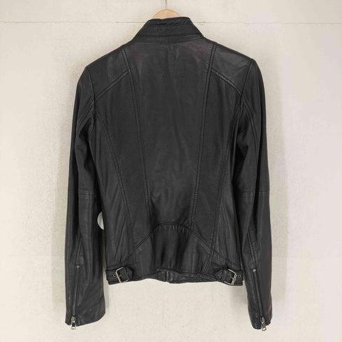 trendzone トレンドゾーン real leather リアルレザー 本革 シングル ライダース ジャケット レディース 34