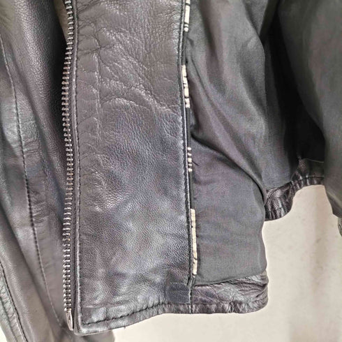 trendzone トレンドゾーン real leather リアルレザー 本革 シングル ライダース ジャケット レディース 34