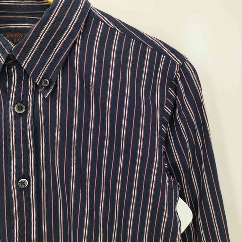 リーツテイラーザズー REATS TAILOR ZAZOUS ストライプ L/S ボタンダウン シャツ メンズ UK:36