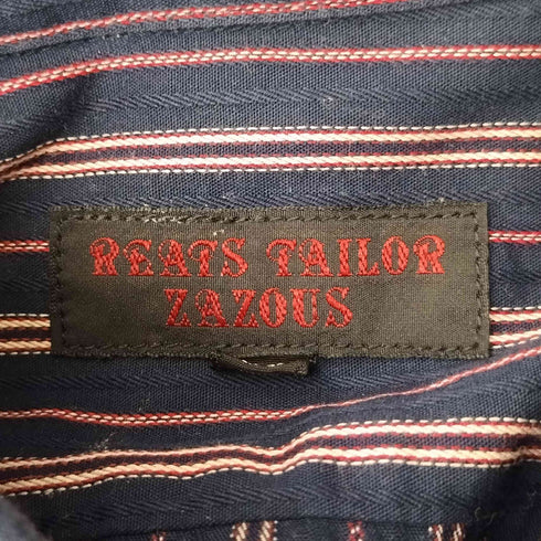 リーツテイラーザズー REATS TAILOR ZAZOUS ストライプ L/S ボタンダウン シャツ メンズ UK:36