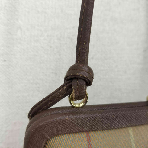 バーバリー BURBERRY ノバチェック がま口 玉虫色 ショルダーバッグ レディース ONE SIZE