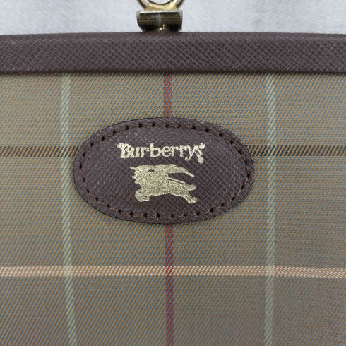 バーバリー BURBERRY ノバチェック がま口 玉虫色 ショルダーバッグ レディース ONE SIZE