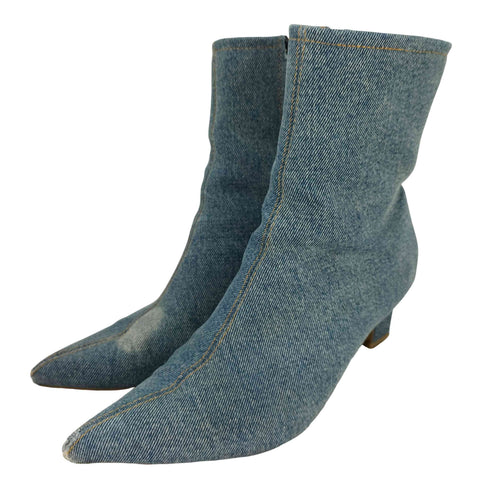メゾンスペシャル MAISON SPECIAL Denim Pointed Short Boots デニム ショートブーツ レディース 38.5インチ