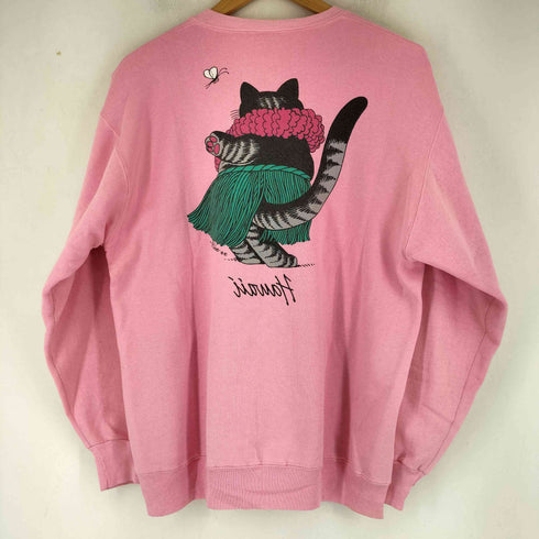 CrazyShirts 90S クリバンキャット 両面プリント スウェット メンズ import:L