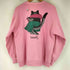 CrazyShirts 90S クリバンキャット 両面プリント スウェット メンズ import:L