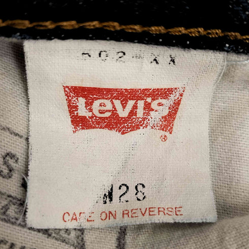 リーバイス Levis 90s 99年製造 日本製 ボタン裏刻印J22 ビッグE TALONジップ 復刻 赤耳 セルビッチ 502 テーパードデニム メンズ W28L36