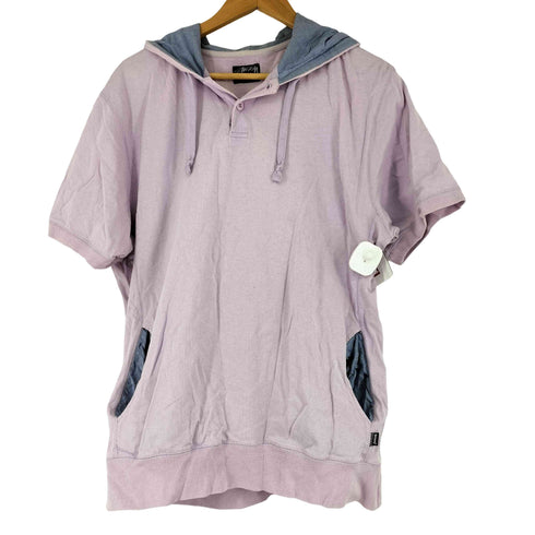ステューシー Stussy ハーフボタン 半袖パーカー メンズ JPN:L