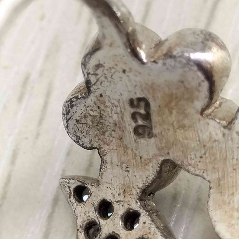 SILVER 925 花柄 リング レディース