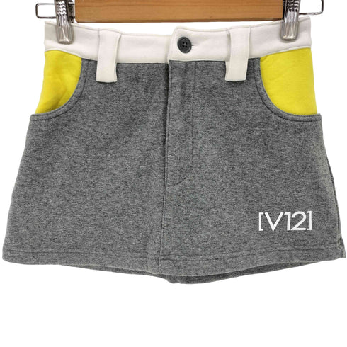 V12 ヴィ・トゥエルヴ F2 SKIRT ロゴプリント スウェット ミニスカート レディース 0