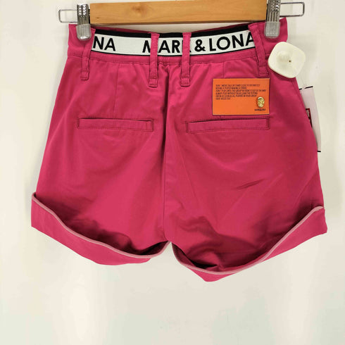 マークアンドロナ MARK&LONA ロゴ刺繍 Dカン ゴルフ ショーツ レディース 36