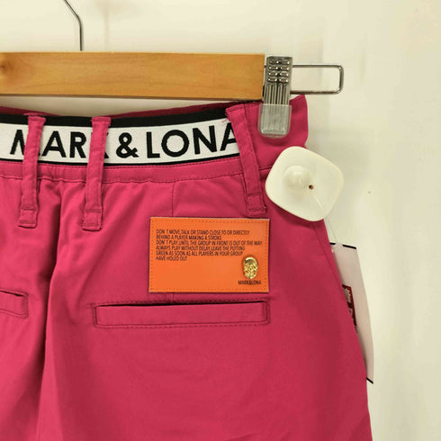マークアンドロナ MARK&LONA ロゴ刺繍 Dカン ゴルフ ショーツ レディース 36