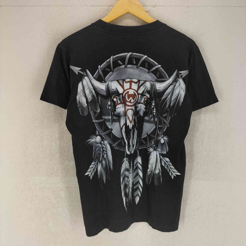 ROCKEAGLE ロックイーグル 90-00S バッファロー スカル 袖裾シングル 半袖 Tシャツ メンズ M