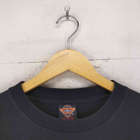 ROCKEAGLE ロックイーグル 90-00S バッファロー スカル 袖裾シングル 半袖 Tシャツ メンズ M