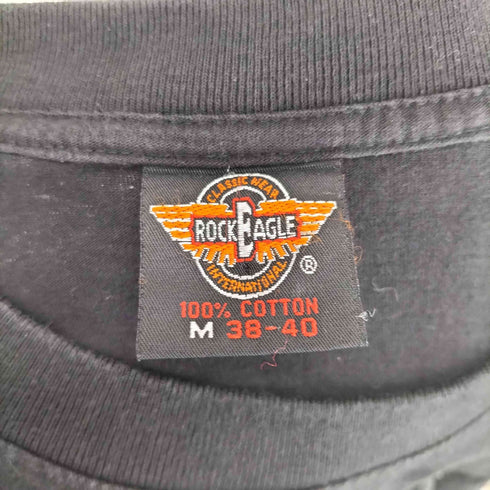 ROCKEAGLE ロックイーグル 90-00S バッファロー スカル 袖裾シングル 半袖 Tシャツ メンズ M