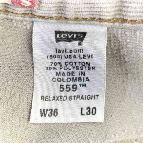 リーバイス Levis 00s RELAXED STRAIGHT ボタン裏748 559 コーデュロイパンツ メンズ W36 L30