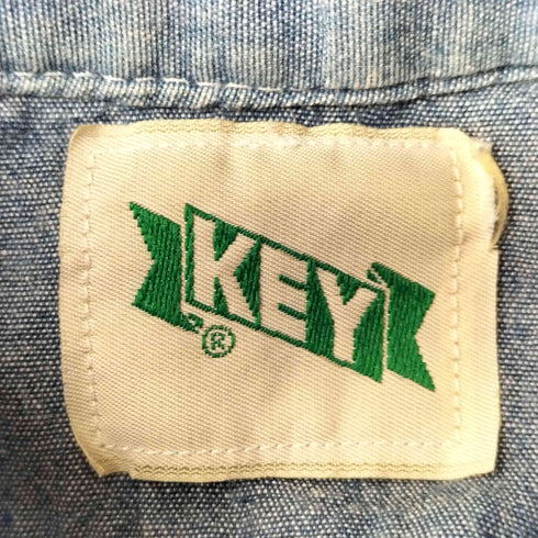 キー KEY 70-80S シャンブレー S/S ワーク シャツ メンズ