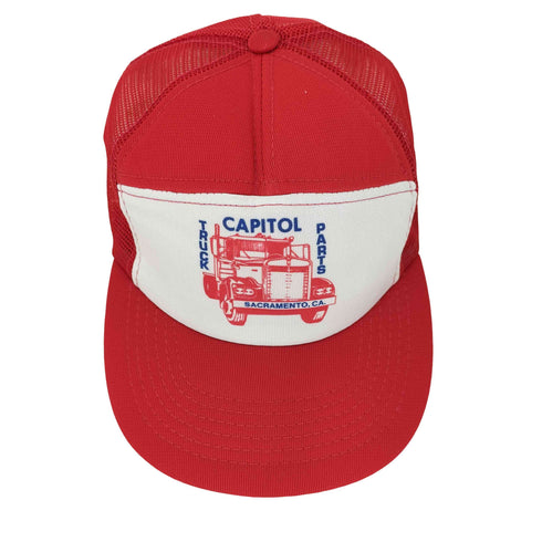 80-90S YOUNG AN HAT トレーラー プリント トラッカー キャップ メンズ