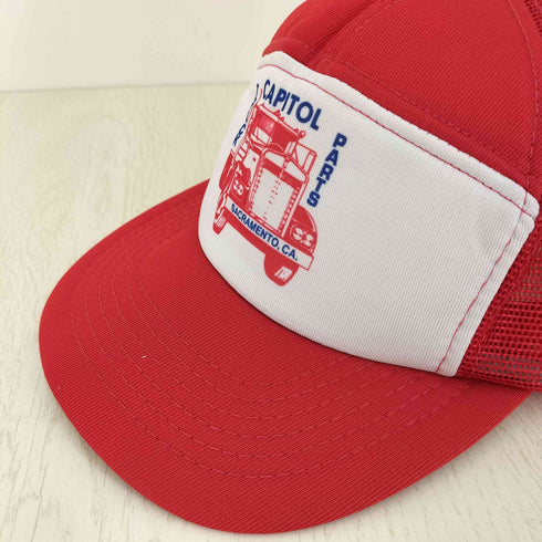 80-90S YOUNG AN HAT トレーラー プリント トラッカー キャップ メンズ