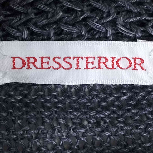 ドレステリア DRESSTERIOR リネン100% ハイネック ニットカーディガン レディース JPN:S