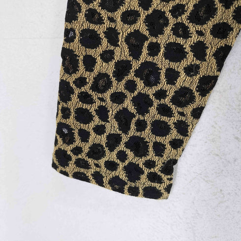 HANKY PANKY ハンキーパンキー MADE IN USA USA製 レオパード シースルー 長袖 ブラウス Y2K レディース L